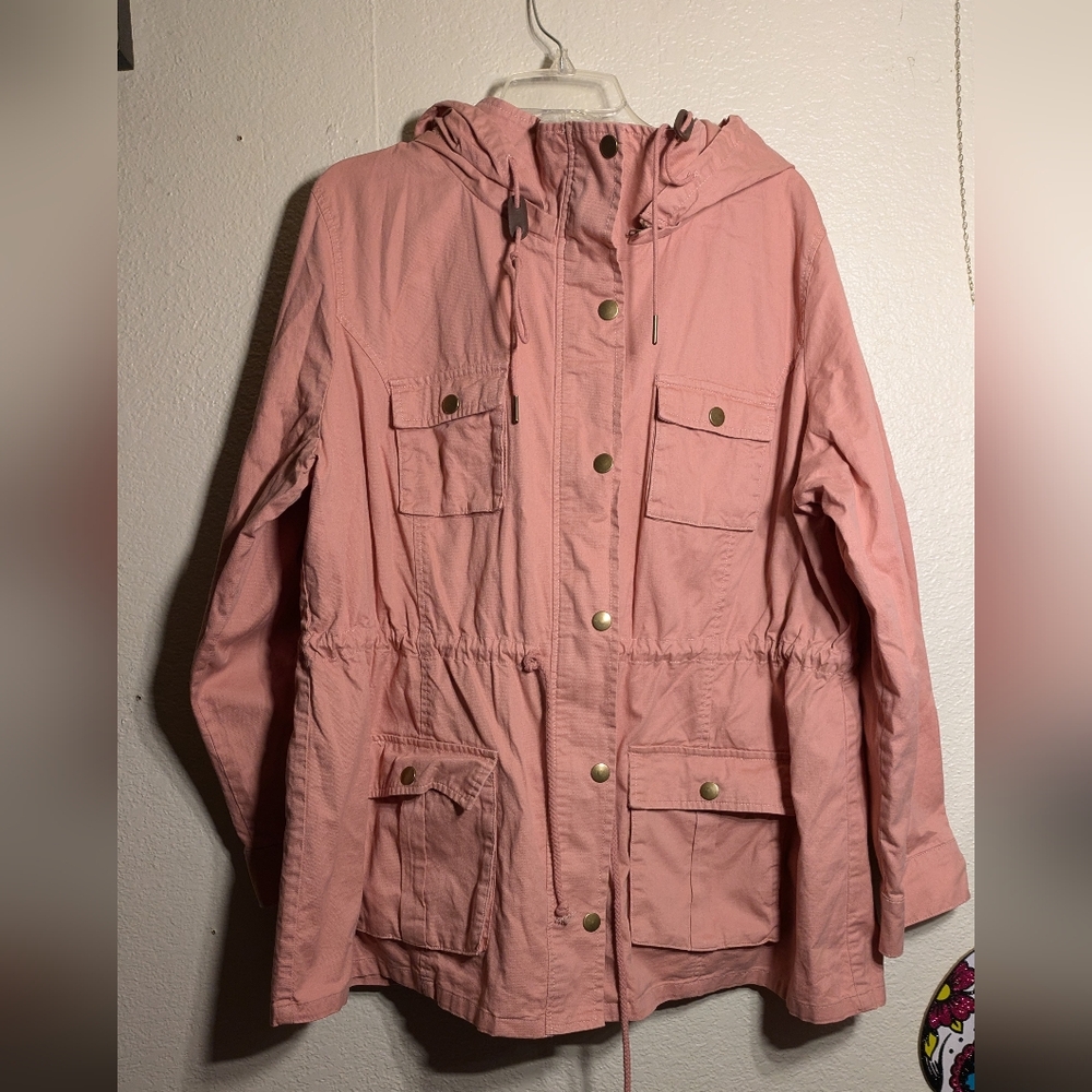 41 Hawthorn Women's Pink Hooded Jacketsizr 2x - Picture 2 of 8